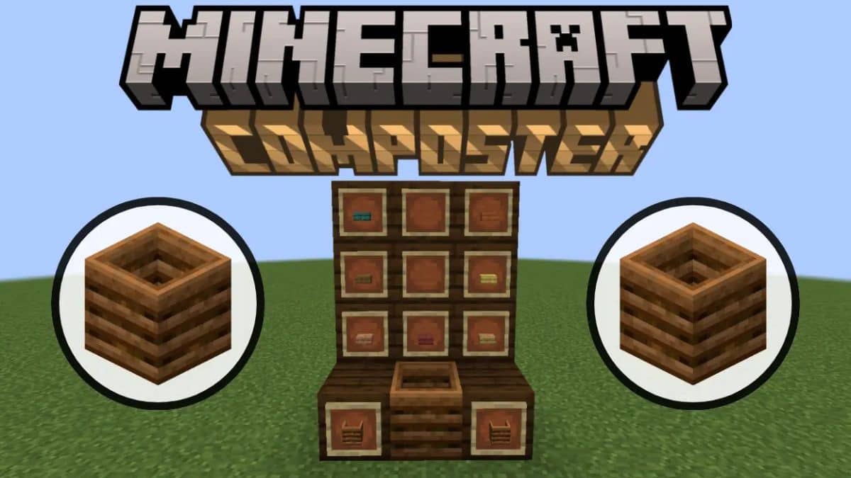Minecraft composter recipe How to make a composter in Minecraft How to use a composter in Minecraft