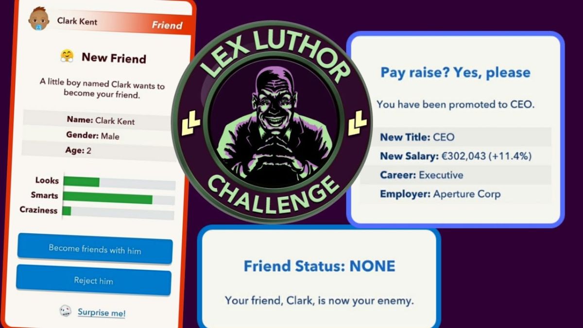 How to complete the lex luthor challenge in bitlife