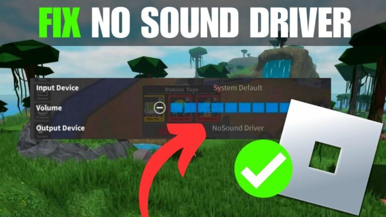 How To Fix No Sound Driver On Roblox