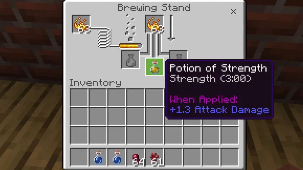 all minecraft potion recipes