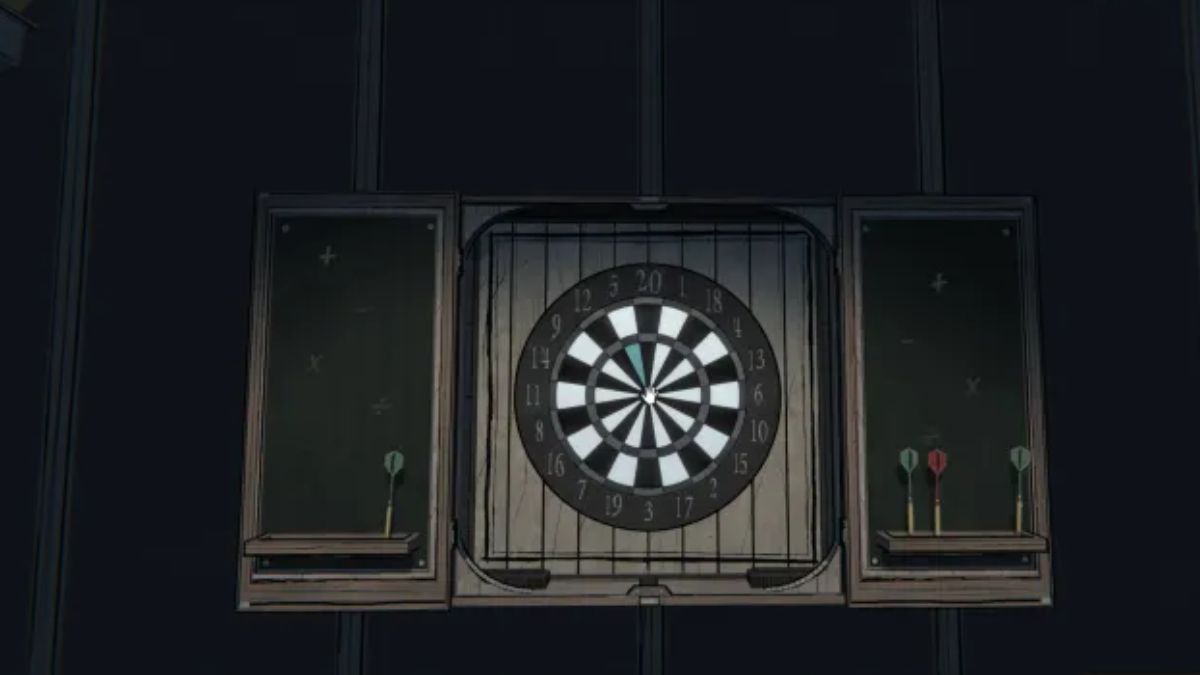 Billiard room dart puzzle in blue Prince