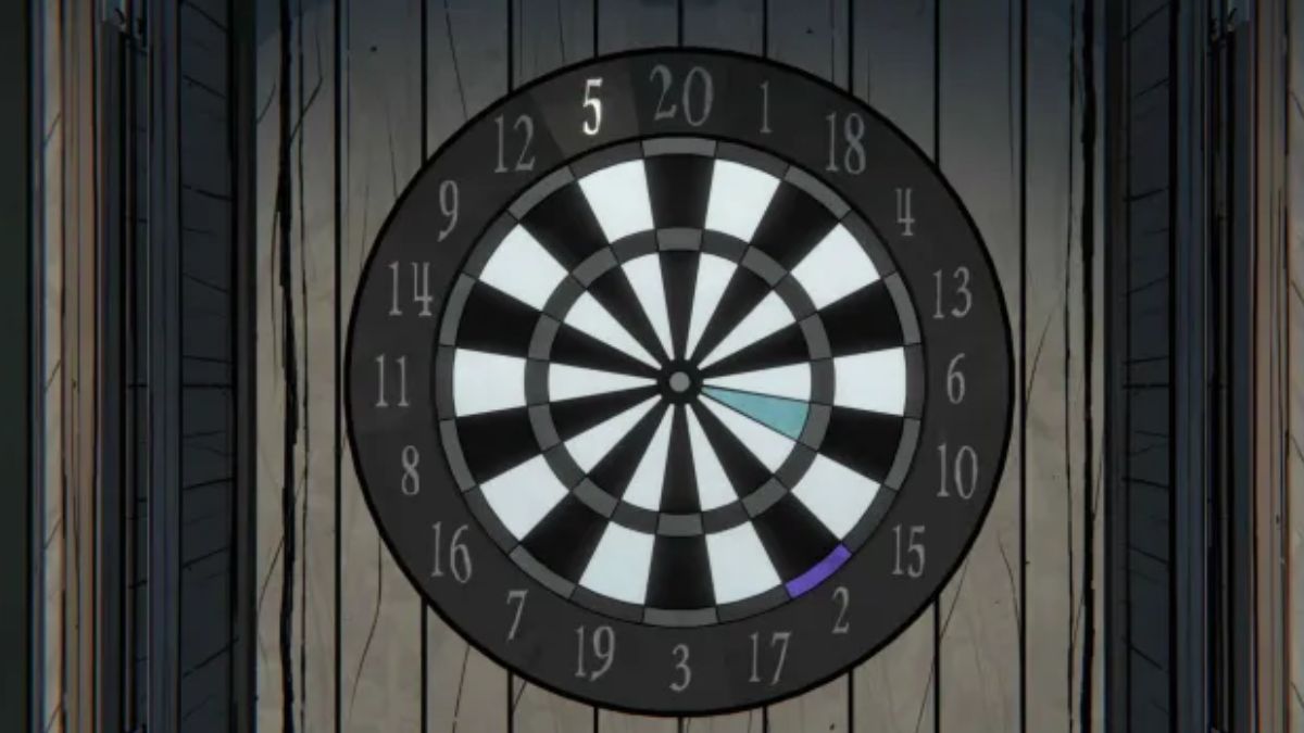 Billiard room dart puzzle in blue Prince