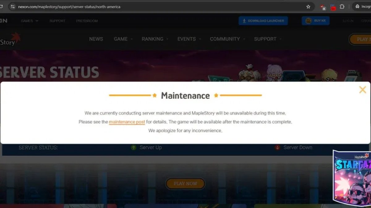 Maplestory not launching on steam