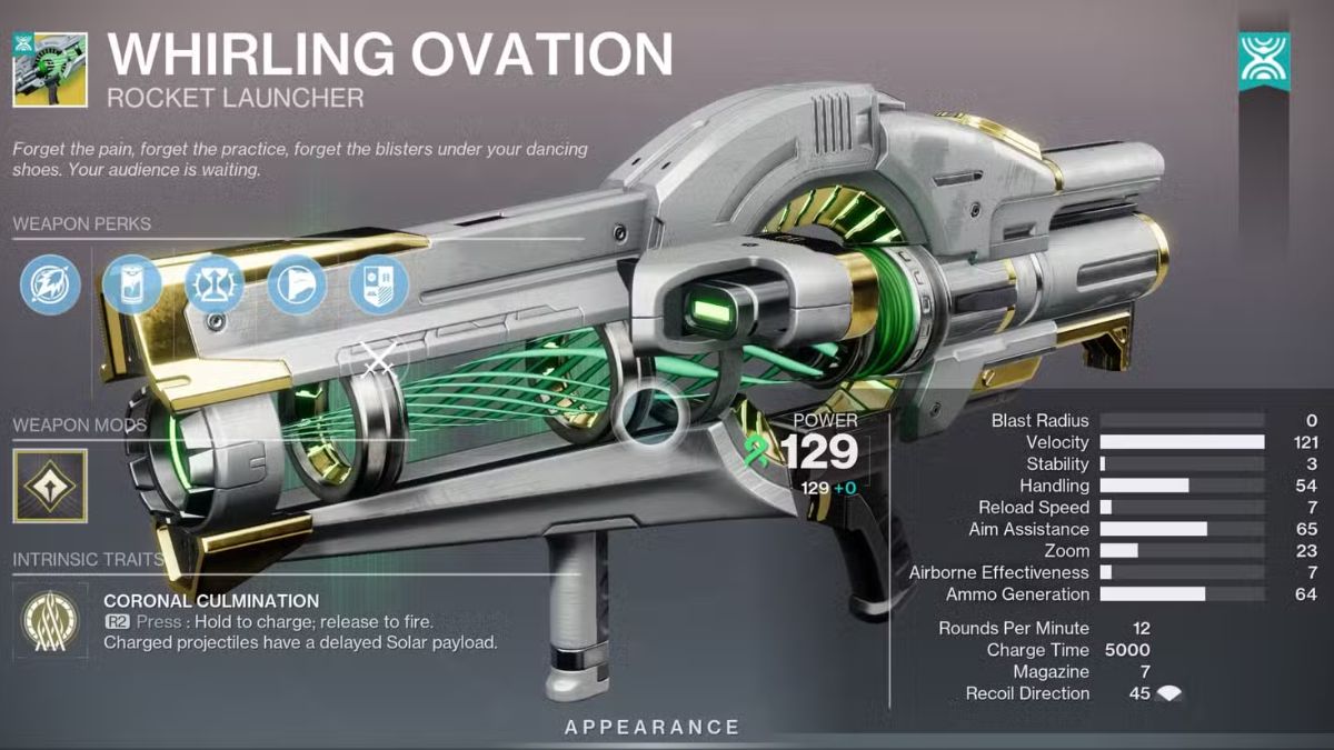 How to Get Whirling Ovation in Destiny 2 Whirling Ovation Exotic Weapon in Destiny 2