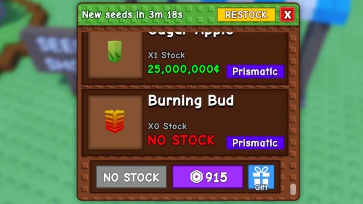 Burning bud in Grow a Garden Burning bud grow a garden