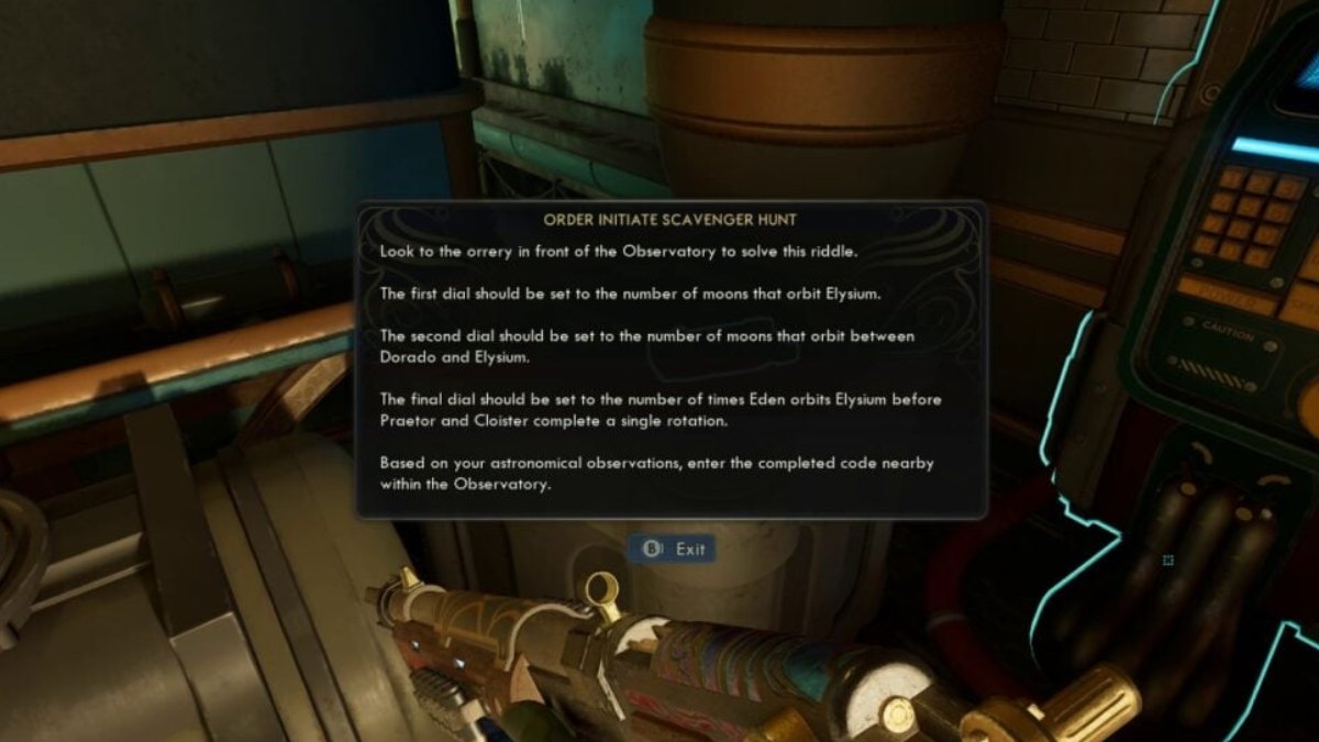 The Outer Worlds 2 observatory observatory riddle in The Outer Worlds 2