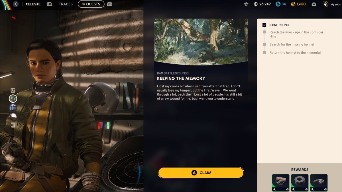 keeping the memory quest arc raiders formicai hills